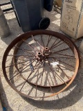 2 Antique wagon wheels