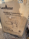 New Land honor diesel fuel transfer pump with 49ft. Hose reel