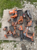 Pallet of misc ridgid power tools unknown condition/parts