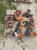 Pallet of misc ridgid power tools unknown condition/parts