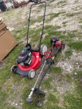 Push mower troy built & 2 weedeaaters,