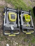 2-Ryobi battery powered mowers