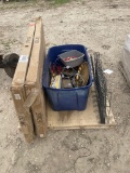 Tote with misc tools,2 teraves desk