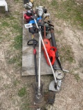 3 Weed eaters,2Hedgers,2 jack stands