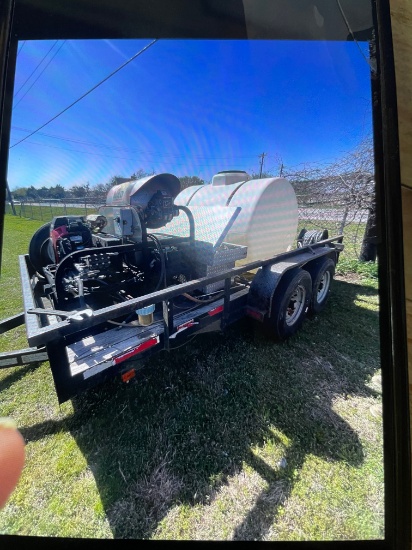 14000 GVW Trailer with Honda engine power washer engine has 102 hrs,heaterDoes ot work trailer has t