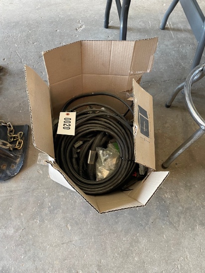3 Wiring harnesses/meter pressure sensors,misc parts and charger for electric pallet jack