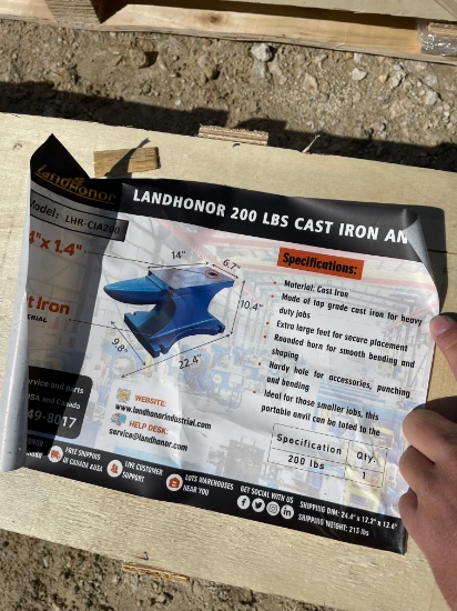 New Land Honor 200lb cast iron anvil