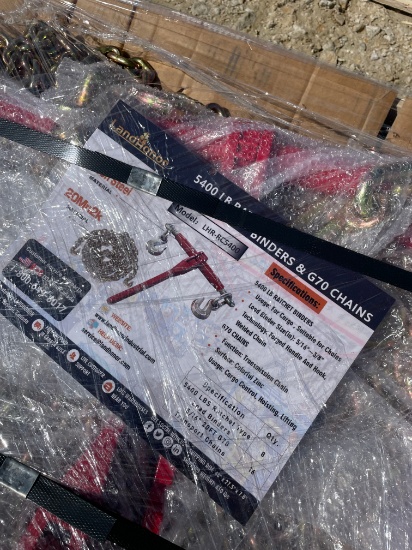 New Land Honor chains & ratchet binders 8-5400lb ratchet binders & 16-20' 5/16 chains