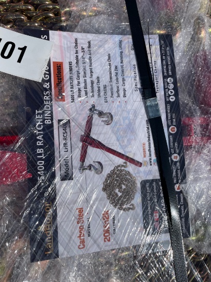 New Land Honor chains & ratchet binders 8-5400lb ratchet binders & 16-20' 5/16 chains