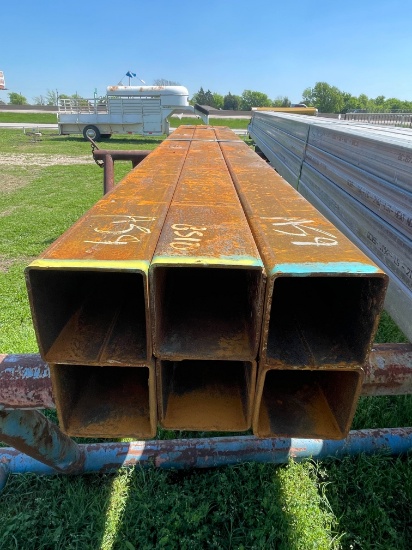 6" Sq Tube 3/16" 3 pcs @ 13"7 3 pcs 10"7 73ft.