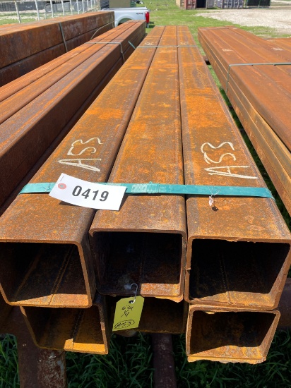 6" Sq tube 1/4" 6 pcs @ 15"1 90.5 ft.