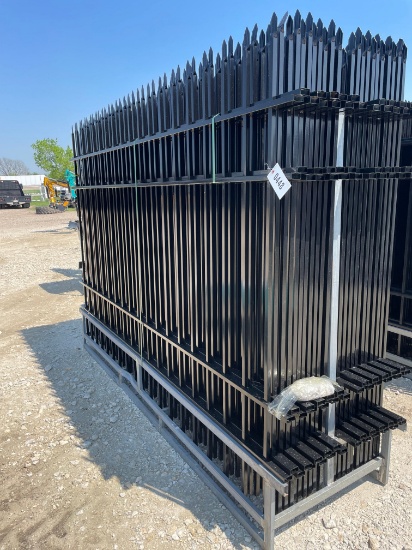 220' Wrought iron site fence 10x7 22-Pannels, 23 post