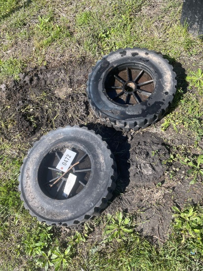 Two 20.8x5.0x11.5 Forklift tires