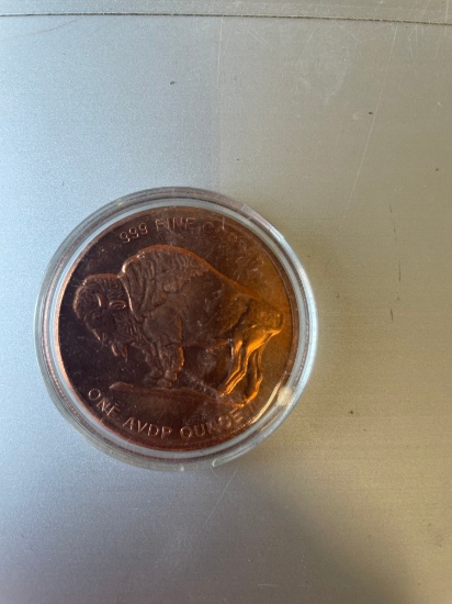 Copper buffalo coins