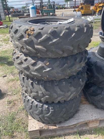 2-25x8-12 tires & rims,2-25x10-12 tires and rims