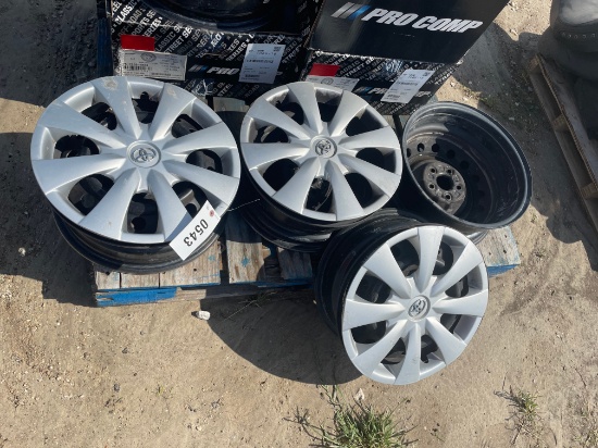 Set fo steel wheels for toyota camry
