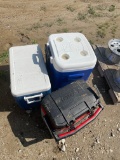 3 Coolers 2 blue,1 igloo