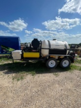 Pressure washer trailer, dual sprayer