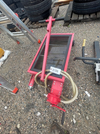 Rolling oil drain cart