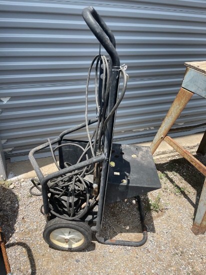 Welding cart with leads