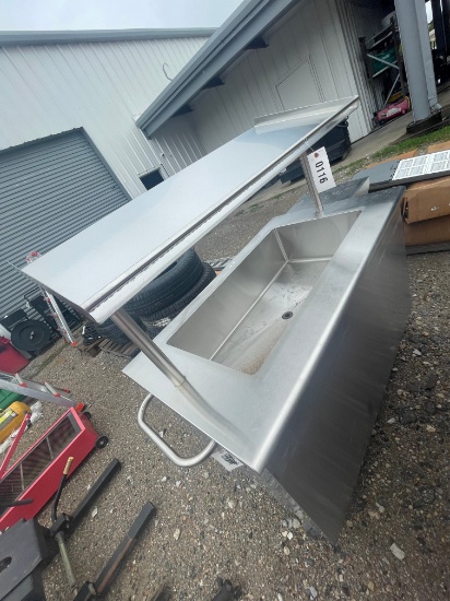 Hubert stainless steel service food cart