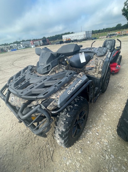 18' Can Am Outlander 850XT Winch, full body grill guard,534hrs regular & high performance Key, runs