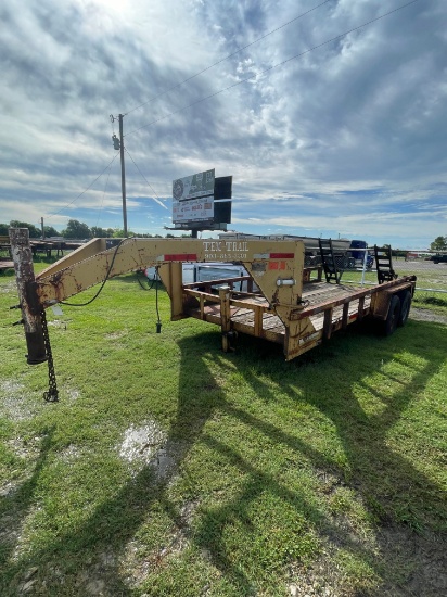 16' GN Equipment Trailer 7K Axles Folding ramps has title
