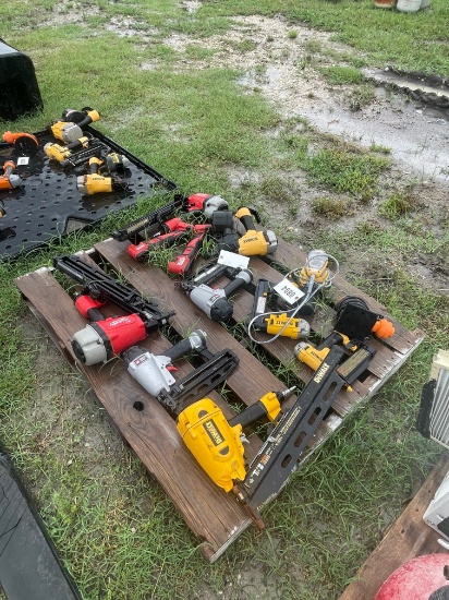 Pallet of Milwaukee dewalt and porta cable power tools parts only