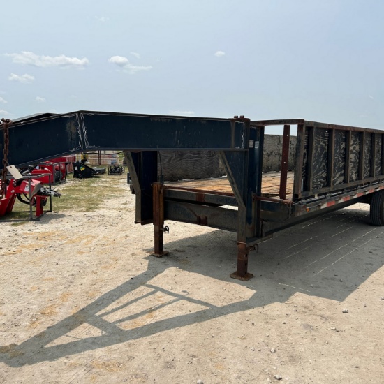 1999 20' Gooseneck Drop sides and tail gate single wheel 7K axles gooseneck trailer Bill of Sale