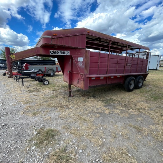 1996 16' Ft. CM Gooseneck Stock Trailer 5K Axles
