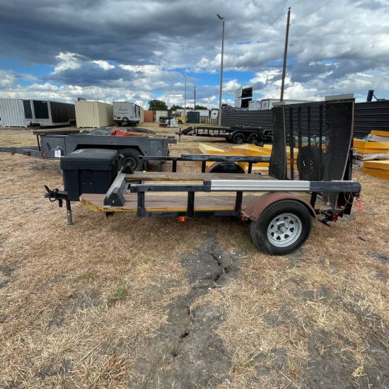 Homemade 9ft. Trailer with ramp and spare tire 3500lb axle