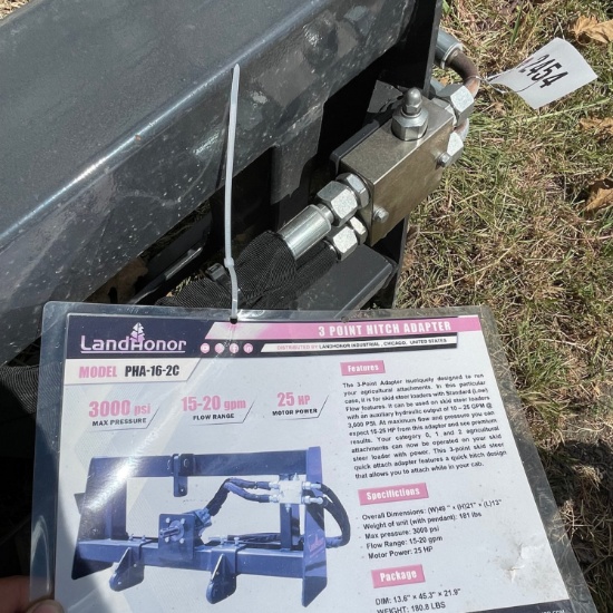 New Land Honor Quick Attach 3 Point PTO Hitch Adapter