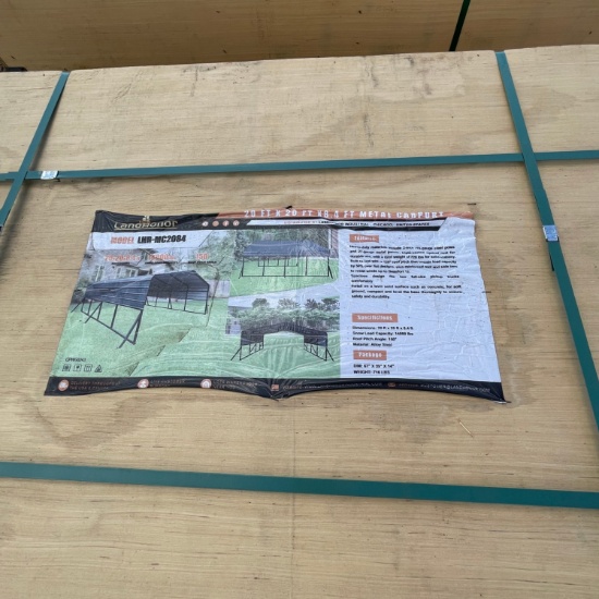 New land Honor 20x20x8 metal car port