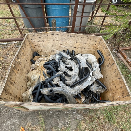 Crate full of trailer jack handles