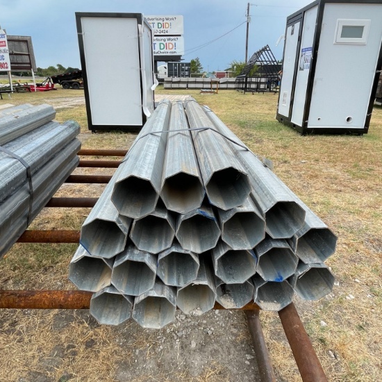 20 Pieces of 8 1/2 foot long 4 1/2 inch octoganal tubing