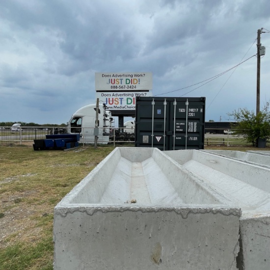 8x2 concrete cattle trough