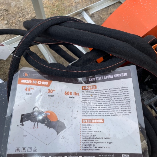 New Wolverine Quick Attach Stump Grinder