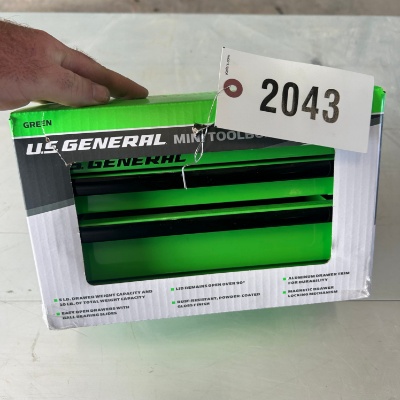 Mini steel toolbox, green