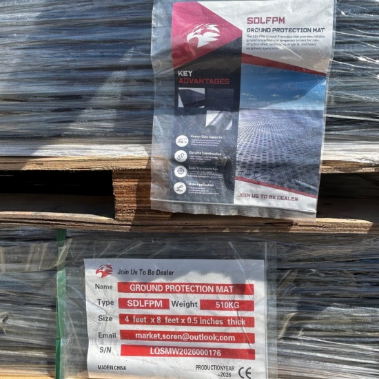 15 pieces of 4x8x1 1/2 thick ground protection mats