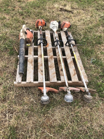 Lot of 3 Stihl Weed Eaters & Blower