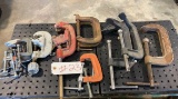 Lot of Misc. C-Clamps and Pipe Cutters