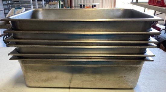 Lot of 7 Stainless Steel Chafing Pans - 7X Money