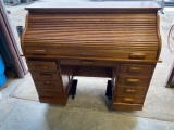 Vintage Oak Roll Top Desk