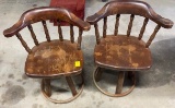Set of Vintage Solid Wood Chairs