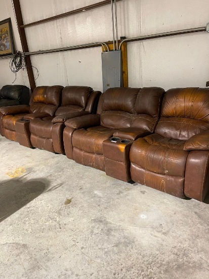 Brown Leather Reclining Couches