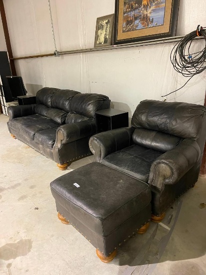 Black Leather Reclining Couches