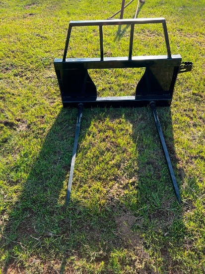 Skid Loader Hay Fork Attachment