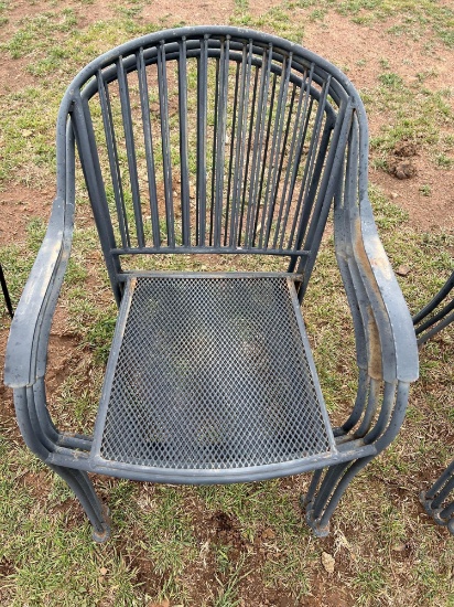 Lot of 4 Metal Patio Chairs