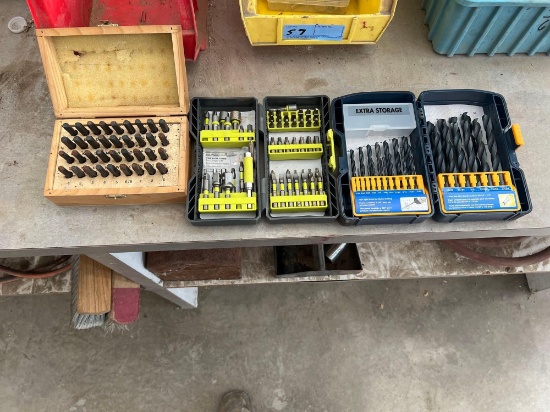 Lot of Misc. Metal Stamps, Drill Bits, etc.
