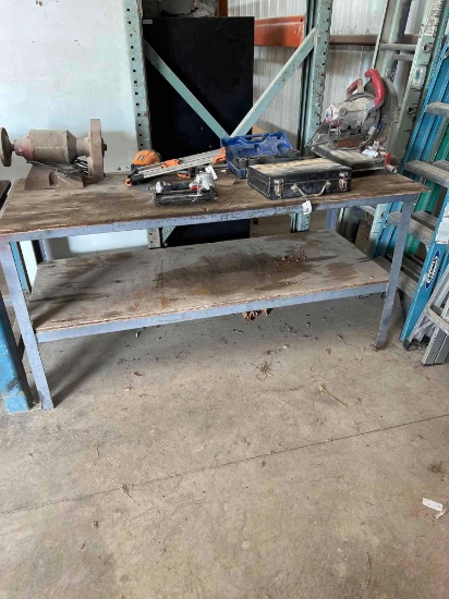 Workbench with Bench Grinder